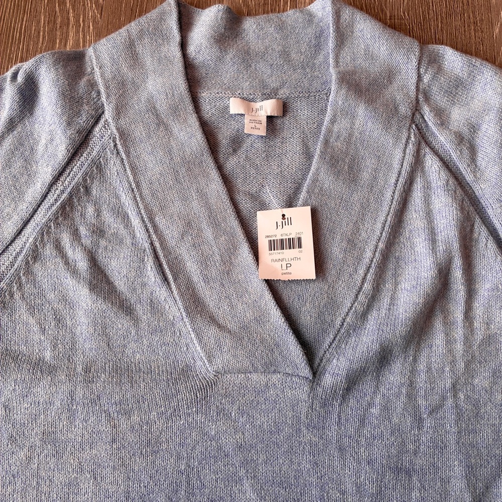 J Jill NWT periwinkle v neck sweater Size large petite 
Pastel coquette spring - Picture 5 of 6